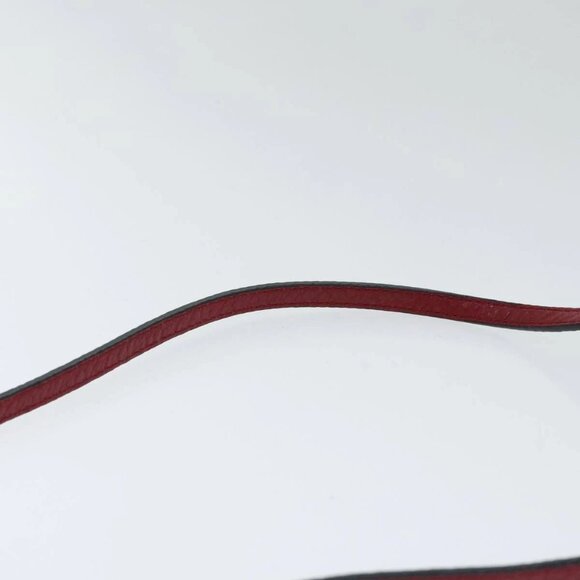 BURBERRY Shoulder Bag Leather Red Gold Auth - Picture 5 of 16